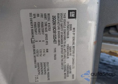 2008 Chevrolet Silverado 1500 Lt1 from USA, damaged, VIN 2GCEK19C081325427